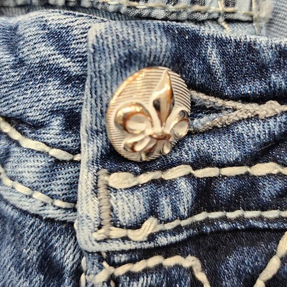 Rock Revival Jeans Womens 26 Blue Low Rise Betty Cropped Capri Skinny Stretch - Picture 3 of 16